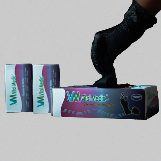GUANTES NITRILO NEGRO