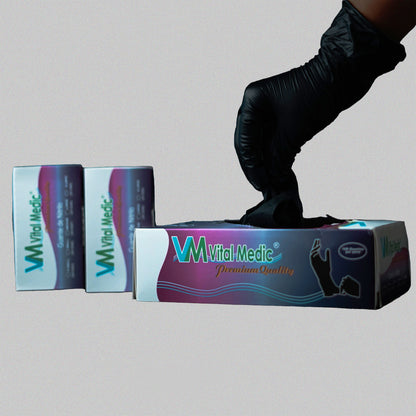 GUANTES NITRILO NEGRO